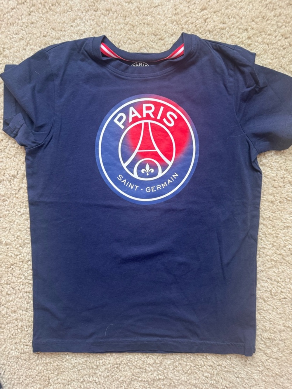 Paris Saint-Germain Kids Navy Short-Sleeve Logo Tee